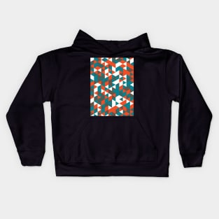 Retro cubes pattern Kids Hoodie